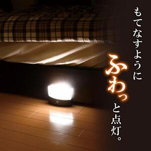 もてなしライトスリム形 電球色・白色 人感センサー 電池式 HLH-2201