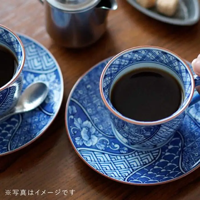 【波佐見焼】祥瑞コーヒー碗皿5点セット 食器 皿 【洸琳窯】 [GE05]  波佐見焼