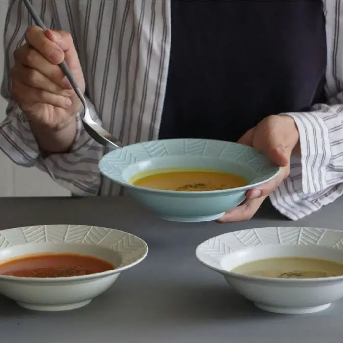 【波佐見焼】YABANE シリーズ 18cm リムボウル ボウル 3色セット 食器 皿 【永峰製磁】【eiho】 [RA53] 波佐見焼