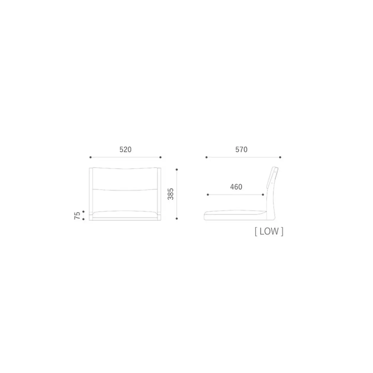 SUZU / LOW《 NWH 》【諸富家具】：C143-011