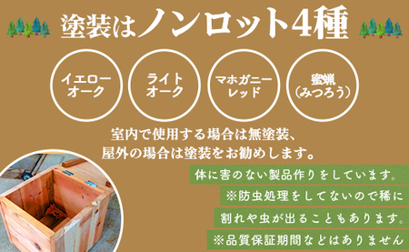 アイビーログ工房 Box Stool(ボックススツール) スギ板とヒノキの枝の箱型収納付きスツール ar-0014
