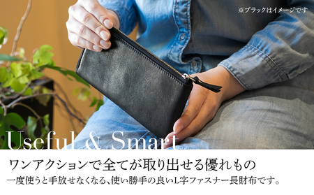 L字ファスナー長財布（オイルレザー・クロコ型押しブラウン）　BK104
