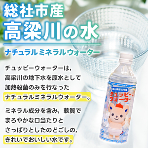 【定期便】そうじゃの水「チュッピーウォーター」（500ml×24本）〔12回配送〕156-007