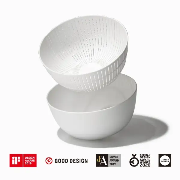 米とぎにも使える ザル ボウル グレー ／ キッチン用品 調理器具 耐熱 電子レンジ対応 食洗機対応 ライクイット like-it 奈良県 葛城市【like023-2A】