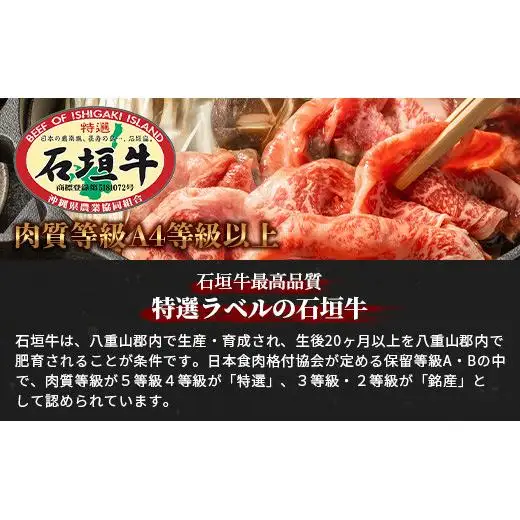 石垣牛特選すきしゃぶ800g（いしなぎ屋）AB-19