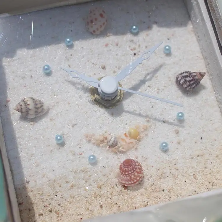 「シーグラスクロック」「シェルフォトフレーム」セット【沖縄の海からの贈り物】
