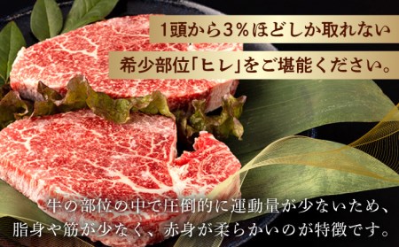ヒレ ステーキ 300g（150g ×2枚） 長崎和牛 黒毛和牛 希少部位  【夢ファームシュシュ】 [WF08] 父の日