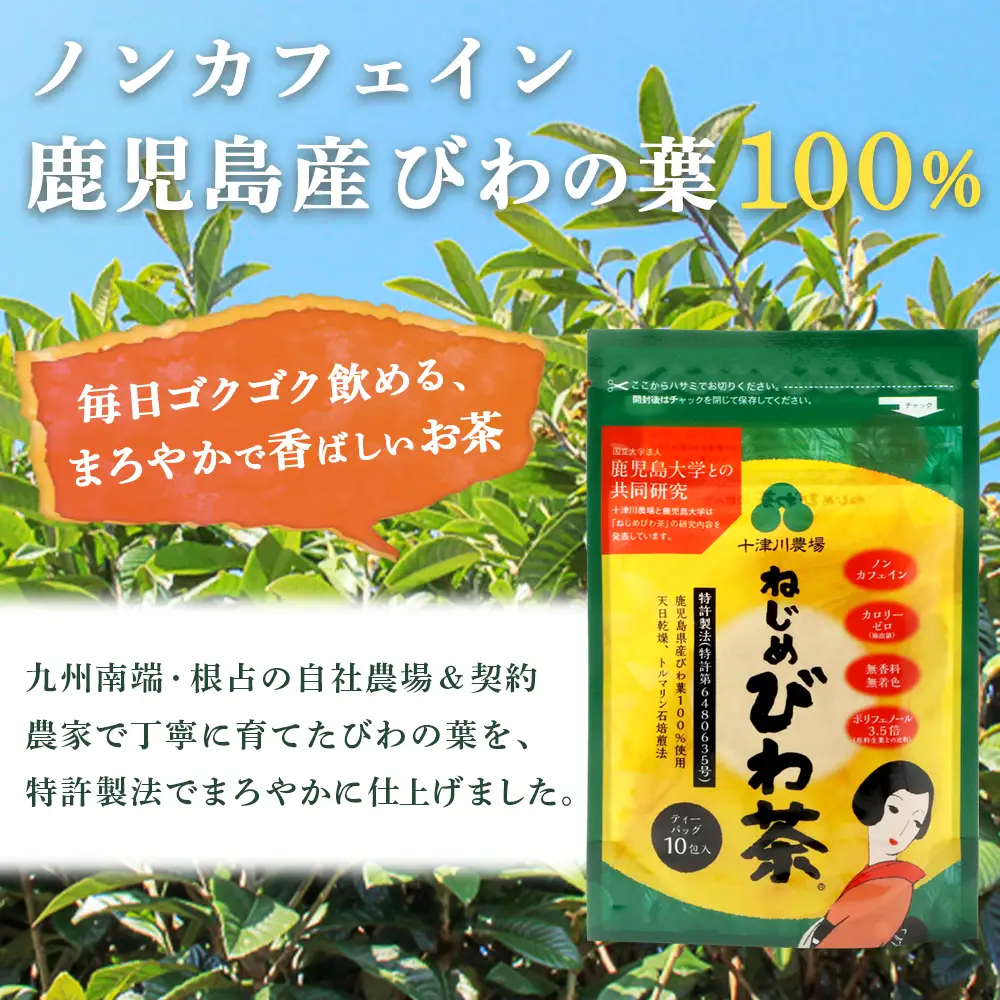 【鹿児島県産】ねじめびわ茶 飲み比べ セット + びわ茶塩飴付き(化粧箱入) TO-406|ねじめびわ茶 ノンカフェイン ティーバッグ ボトル缶 飴 国産 お茶 健康茶 ポリフェノール 無香料 無着色 さわやか 甘み 香ばしい おいしい びわの葉 トルマリン石焙煎 産地直送 ギフト 贈答 鹿児島県 南大隅町 十津川農場