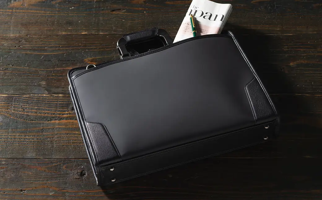 豊岡鞄 craftsmanship HLSS Briefcase Resin Handle ブラック 202202