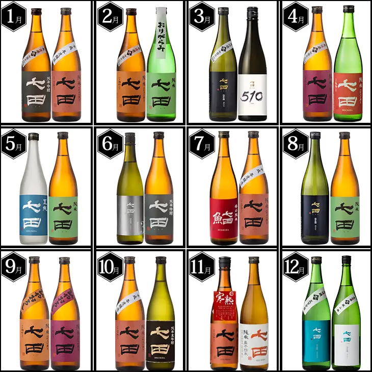 【定期便】銘酒「七田」12ヶ月連続お届け 天山酒造 日本酒 酒 Q212-001