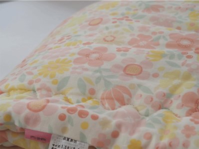 【ピンク】掛布団 ウォッシャブルコットンケット 1.2kg セミダブル＜かめやオリジナル＞《洗える ふとん 布団 掛け布団 ガーゼ 綿 コットン カバーいらず》
