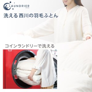 ランドリエ 西川 羽毛掛けふとん (SL) 150×210cm SY1651 KA01302007 【 掛け布団 洗える シングル ロング 羽毛布団 栃木県 宇都宮市 】 ※離島への配送不可 ※2024年3月上旬頃より順次発送予定