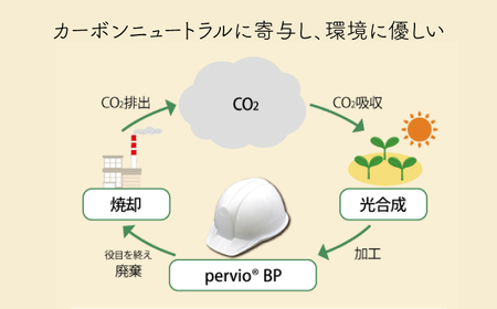 バイオマスプラスチックヘルメット(パステルブルー) BIBO005 ヘルメット