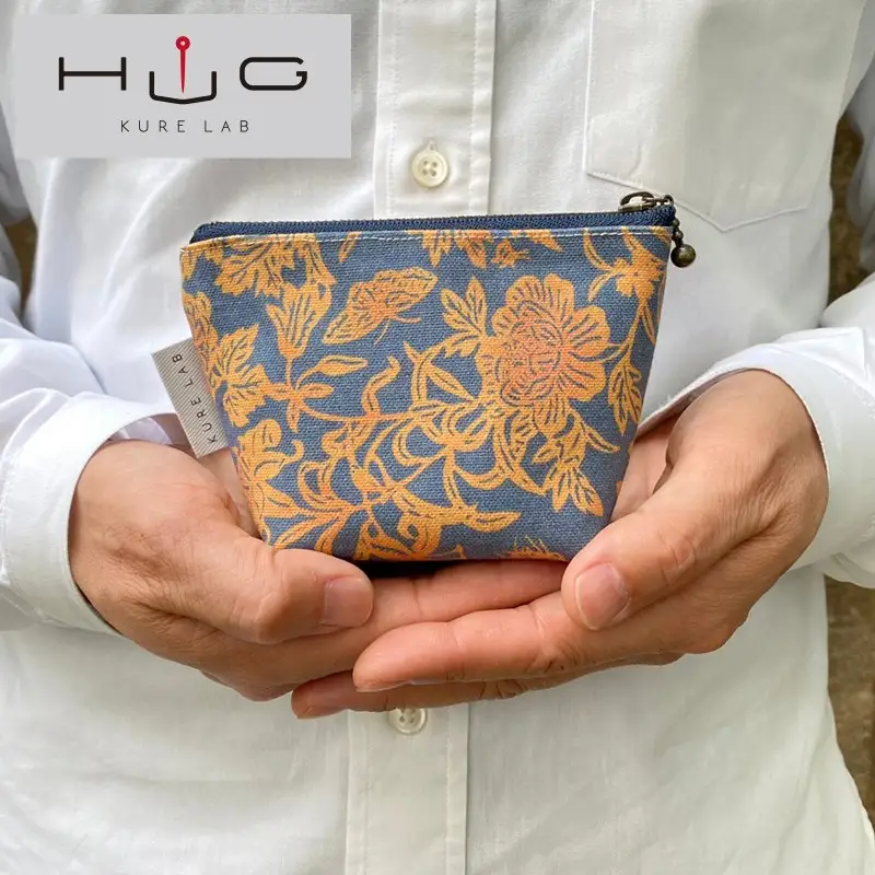 ミニポーチ 舟形 金唐紙 2色セット HUG はぐおしゃれ 小物入れ 国産 広島県 呉市