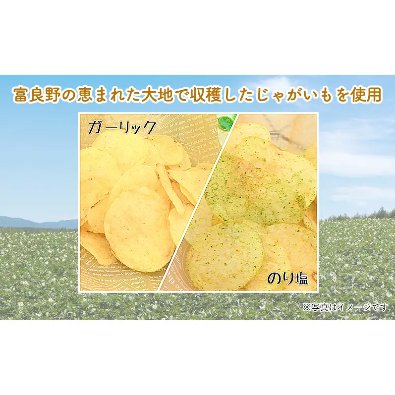 【3ヵ月に1回お届け】ポテトチップス ふらのっち 2種 計24袋 詰め合わせ