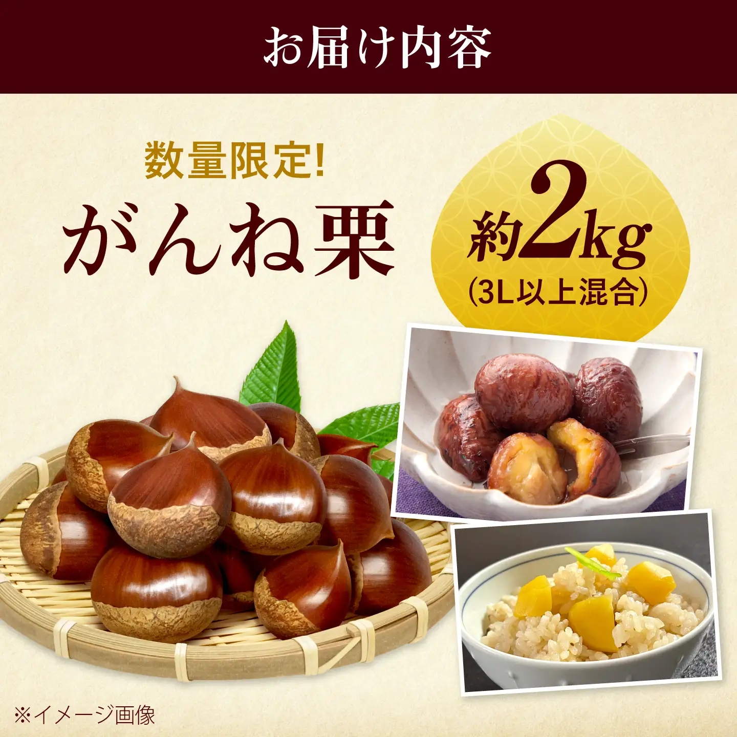 岸根栗 がんねぐり 約2kg BUCF004 栗
