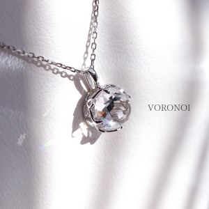 K10WG クリアクォーツ フラワーカット ネックレス　MINAMOセッティング VO0071PCQ