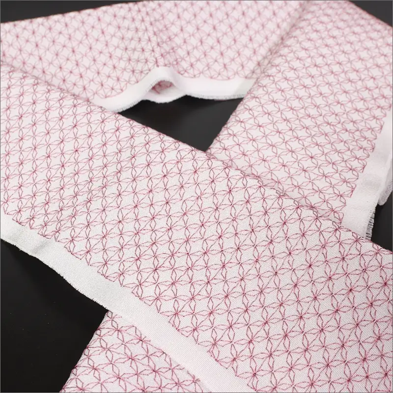 和装小物　七宝刺繍半衿【薄小豆】