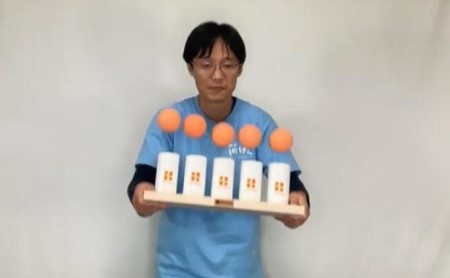 自己肯定感爆上がり！「5連筒けん」～イベントやお楽しみ会などで盛り上がること間違いなし！人前でのパフォーマンスにも最適。 F-002 チョコミント
