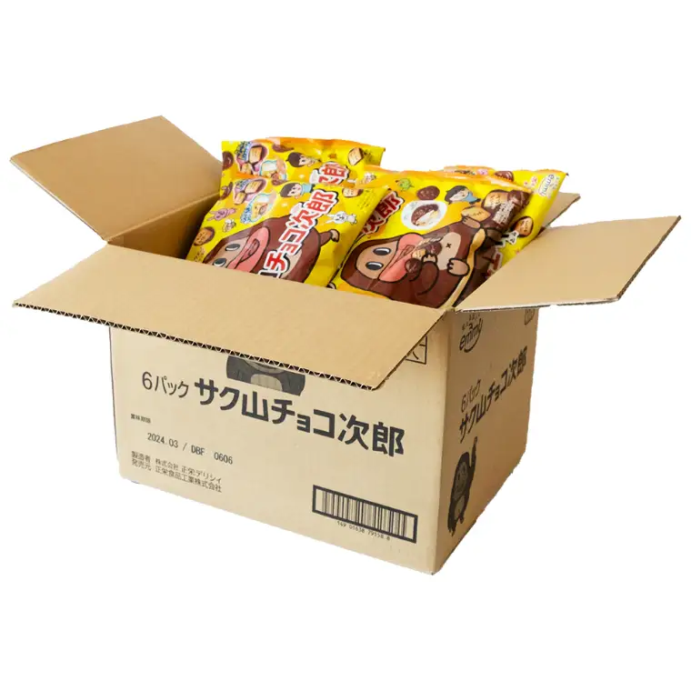 サク山チョコ次郎 6袋入り × 14パック チョコ チョコレート 個包装 お菓子 おやつ 正栄デリシィ 筑西