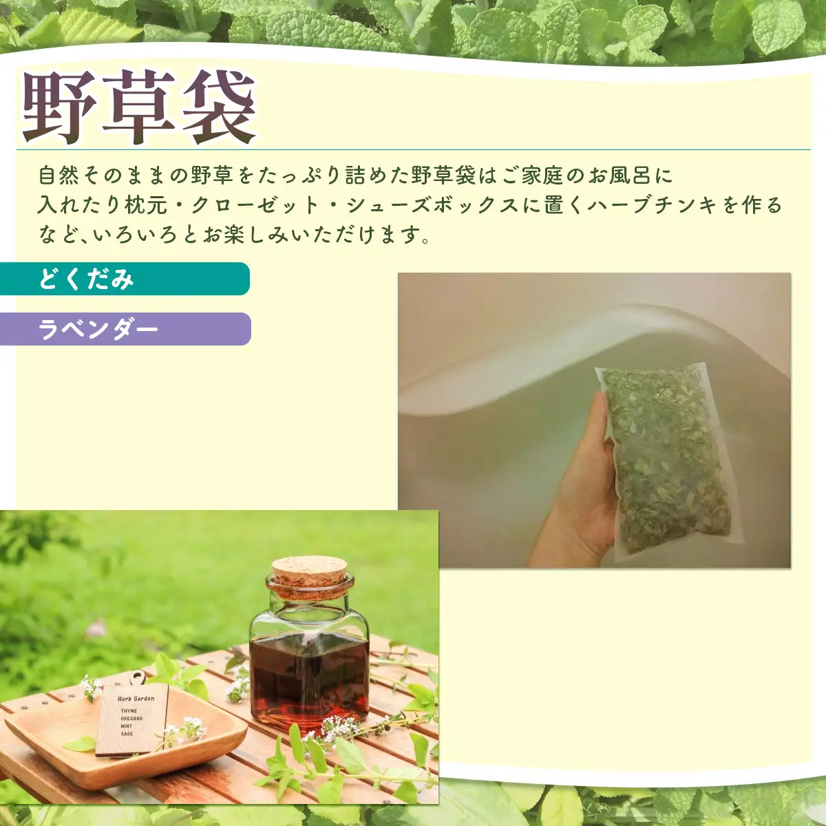 こだわりハーブティー 野草茶と野草袋 お試しセット NAAC001