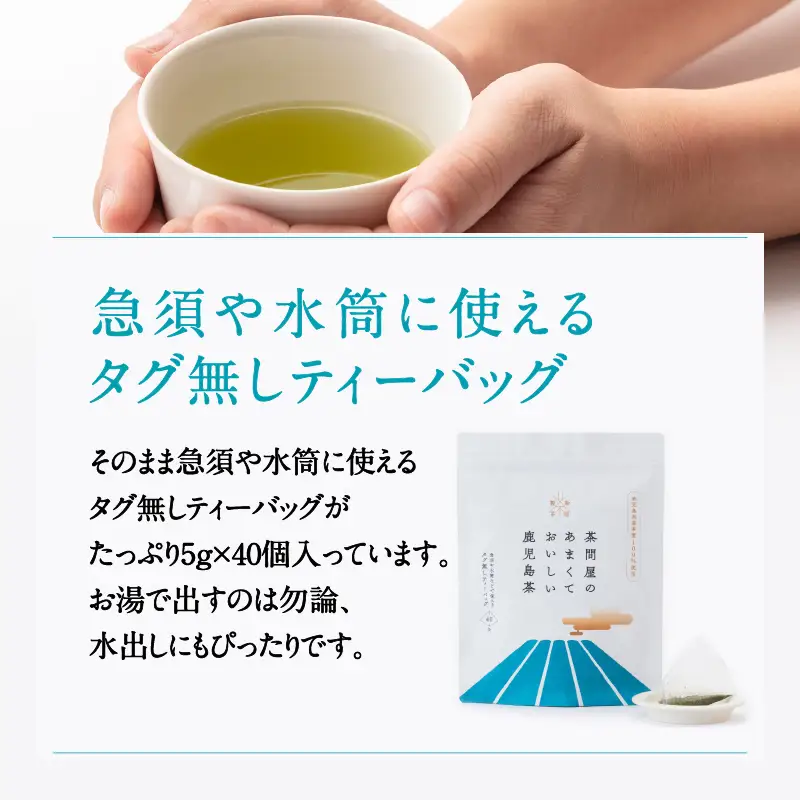 【 訳あり 】 茶問屋のあまくておいしい 鹿児島茶 ティーバッグ 5本 セット K112-008