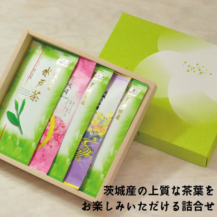 【牧ノ原】お茶通御用達！茨城三大銘茶　五本詰合せ（BX-7）
