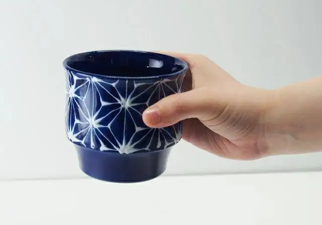 【波佐見焼】 満水325mlカップ　麻の葉 【西海陶器】1　18149｜波佐見焼 陶器