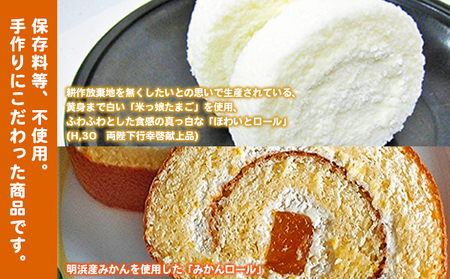 ほわいとファームのほわいとロール&みかんロールセット NHF0015