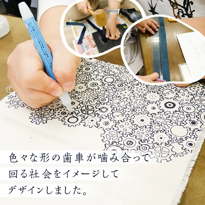 【黒豚革使用】帆布バッグ、パラパラメモセット（桜島デザイン） K070-001_02