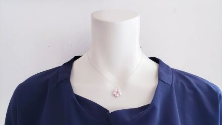 【055-02】胸元を彩る愛らしい、さくらパールペンダント*