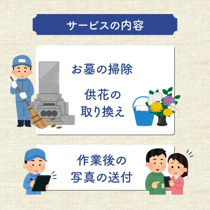 鹿児島市シルバー人材センター 墓守サービス K063-001 墓参り 墓掃除 掃除