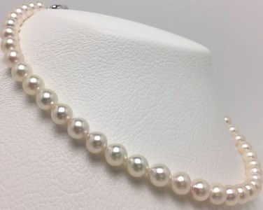  真珠 ネックレス ピアス セット パール 7.5ミリ ～ 8ミリ 三重県 伊勢志摩 志摩 アクセサリー ギフト プレゼント お祝い 母の日 入学式 卒業式 結婚式 冠婚葬祭 / 老舗の真珠専門店・高品質アコヤ真珠 ネックレスセット7.5～8.0ミリ