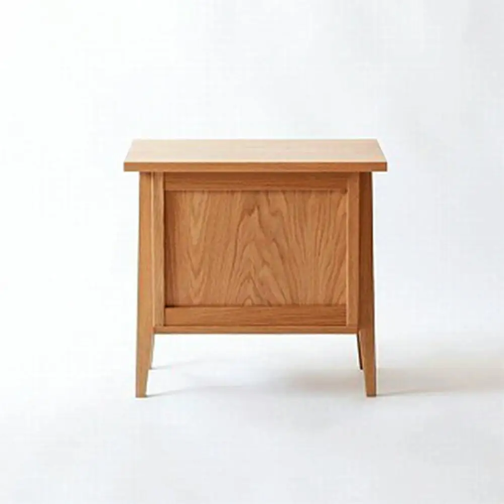 旭川家具　山室家具製作所　ALTO(アルト)　No.5　ナイトテーブル　ナラ 【 国産 無垢 インテリア 木製 ナチュラル ナイトテーブル サイドテーブル 収納 北海道 】 _00522