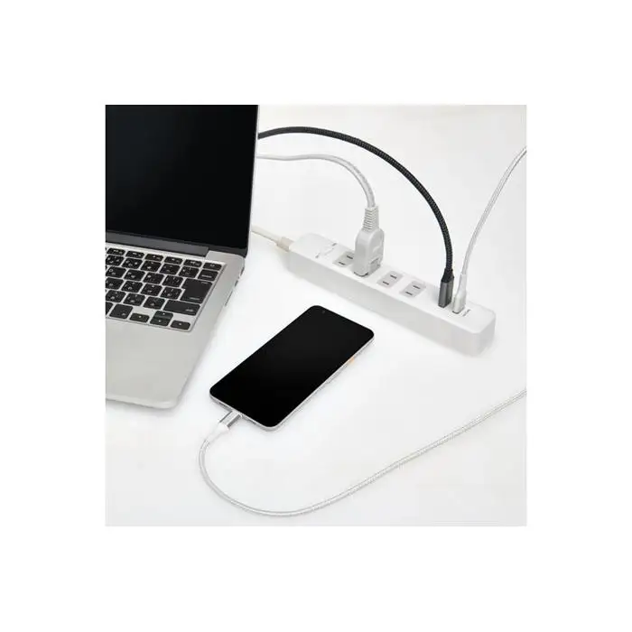 電源タップ　耐雷サージ　USBポート付きタップ　USB×2ポート　4個口2ｍ　WLS-4232BUA(W)