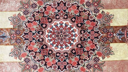 【限定1品】 絨毯 ウール シルク 手織り ラグマット カーペット／ 高級 リビングサイズ 247×173cm 高品質 じゅうたん ラグ （FL-22001) 
