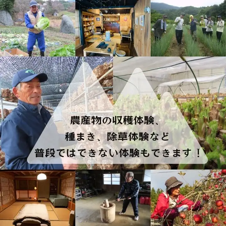 農家民宿 ペア 宿泊券 1泊2食付き 農業体験込 + マイラベル作成体験（ワイン付き）【東和地域グリーンツーリズム推進協議会】