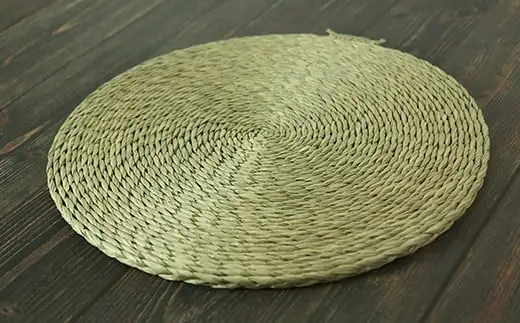 円座（直径40cm）[大分県国東半島産の七島藺（しちとうい）使用] 民芸品 工芸品 大分県 日用品 円座 ＜071-007＞