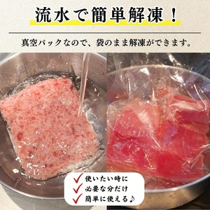 天然鮪 焼津 キハダマグロ まぐろたたき 計1kg 小分け (a11-229)
