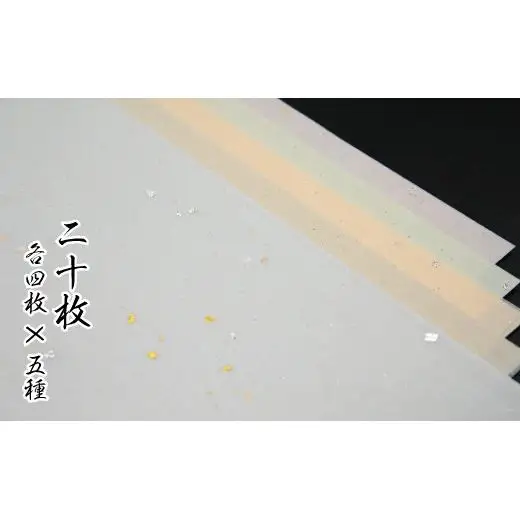 美しい料紙5種セット（篝火）半紙