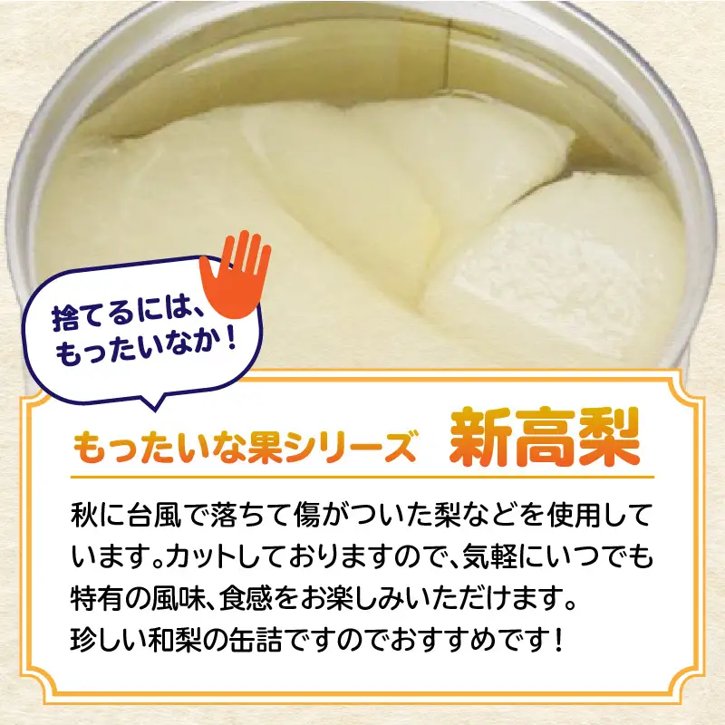 【訳あり】 もったいな果シリーズ 新高梨 缶詰 5号缶×12缶 セット 国産 梨 007-019