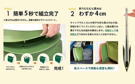 折りたたみイス PATATTO350+ ネイビー