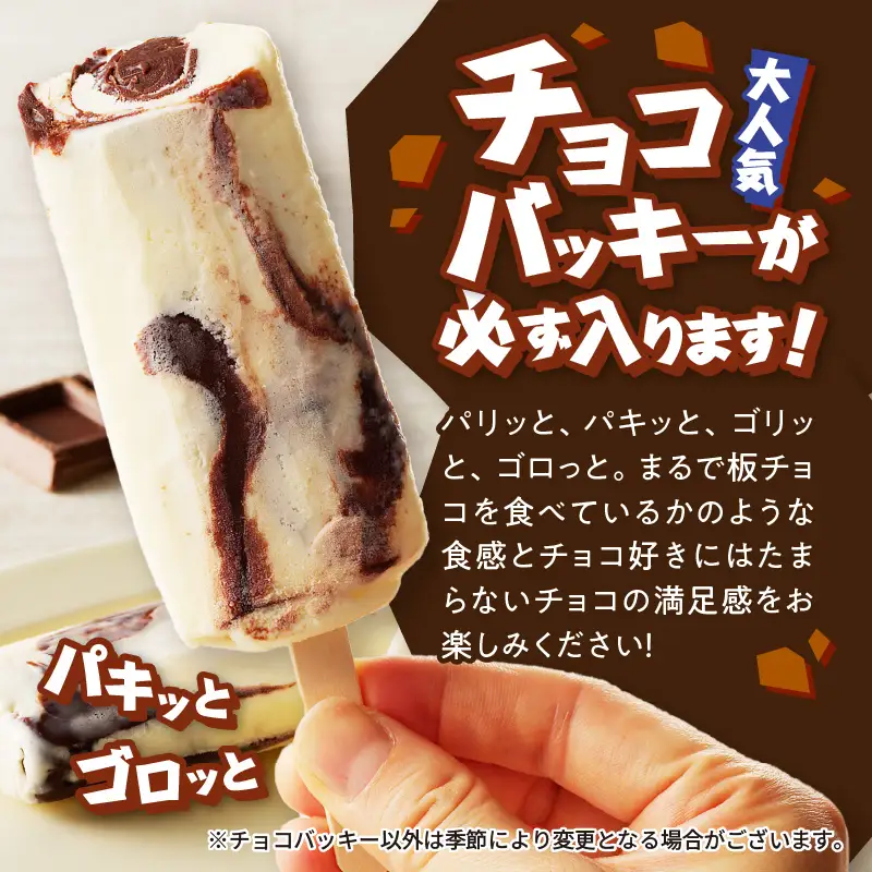 〈2026年8月発送〉【復活】季節で変わる！？チョコバッキーが必ず入る！ 人気アイスバラエティBOX 6種