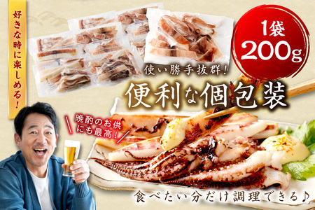 スルメイカ一夜干し（200g×6袋） 計1.2kg イカ 干物 【005_0118】
