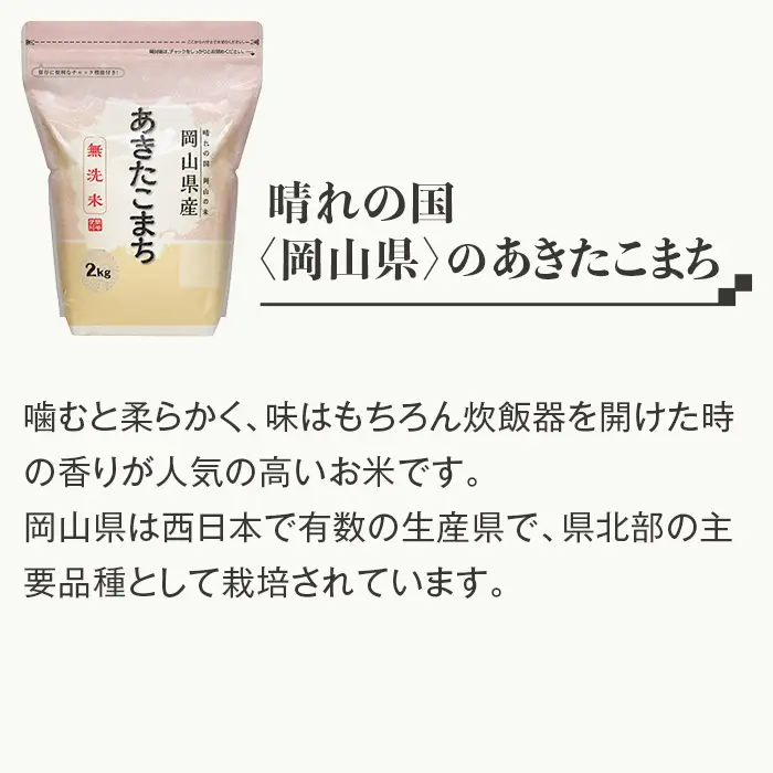 【無洗米】食べ比べ8kg（こしひかり2kg×2袋、あきたこまち2kg×2袋）【3ヶ月連続お届け】