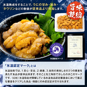 氷温(R)熟成 うに 80g×2 合計160g まるたか水産 ウニ