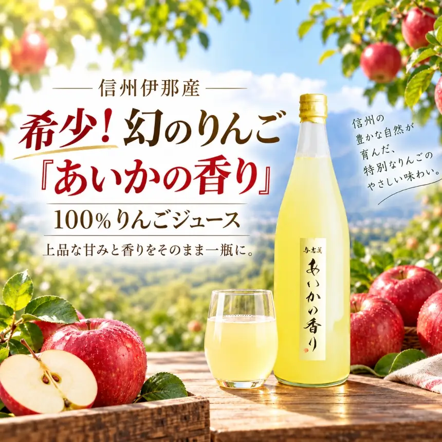 希少なりんご！あいかの香り　100%りんごジュース　720ml×2本入り 【011-d3】