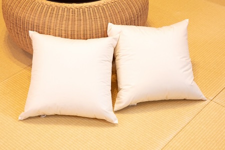 白州洗いの羽毛クッション　2個セット　ダウン50％ 50×50ｃｍ　740g クッション 羽毛 2個セット 50×50ｃｍ ダウン 50％ 740g ホテル仕様 日本製 白州洗いの羽毛クッション 新生活 [h126]