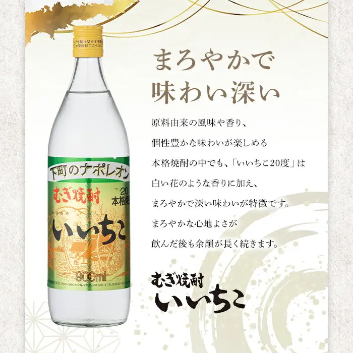 いいちこ 20度 ビン(計2.7L・900ml×3本)酒 お酒 むぎ焼酎 麦焼酎 いいちこ アルコール 飲料 常温【106101700】【酒のひろた】