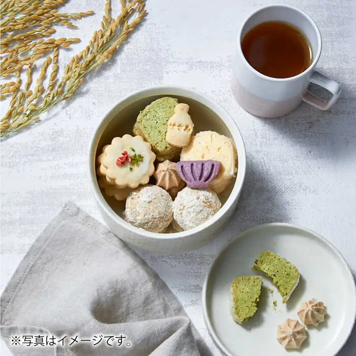 【波佐見焼】波佐見 陶箱クッキー プリーツ柄 くすみグリーン【HASAMI COOKIES STORE】[UE12]
